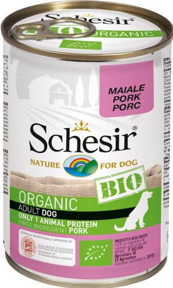 Schesir Nature Bio Dog Lattina 400G MAIALE