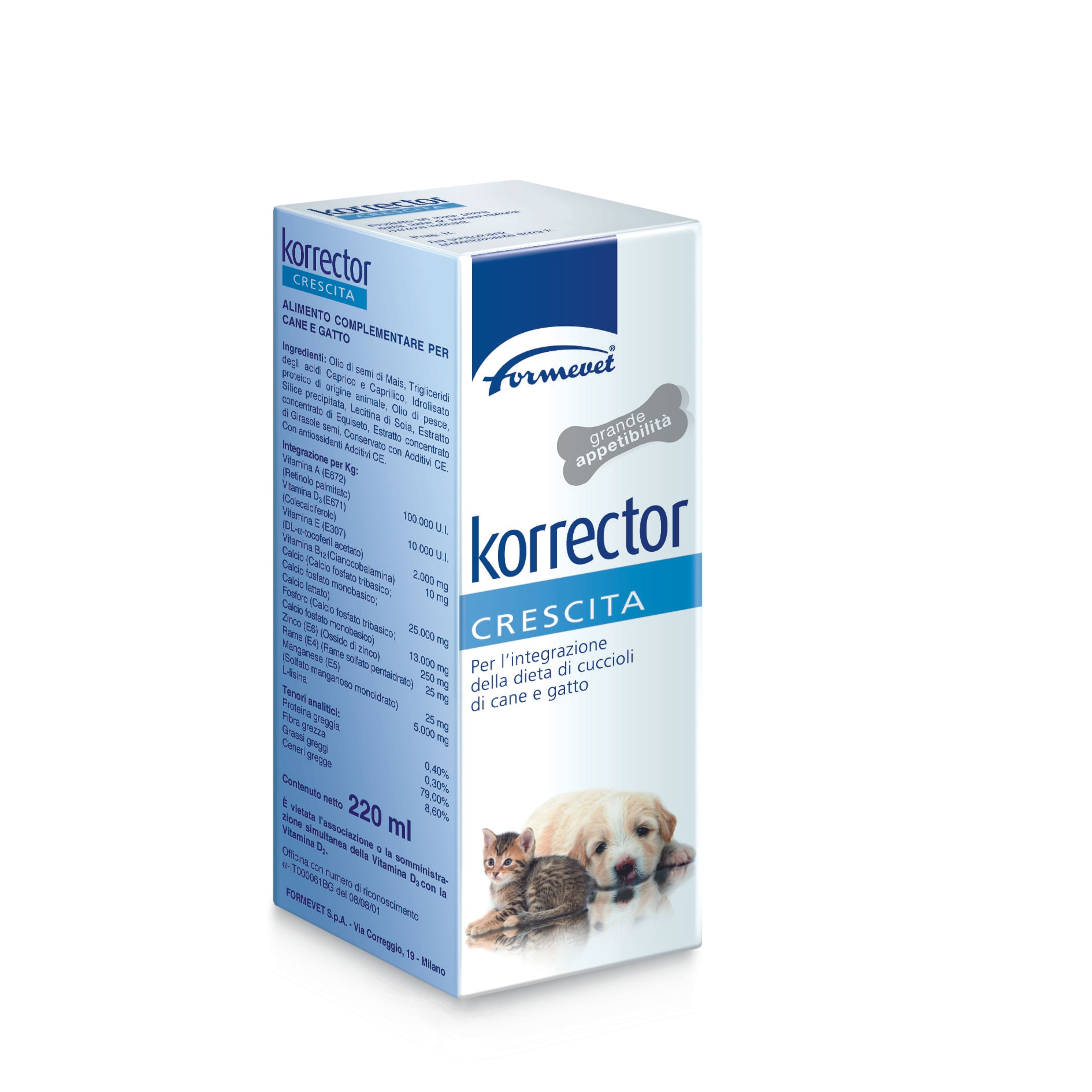 Korrector Crescita Alimento Complementare per Cane e Gatto