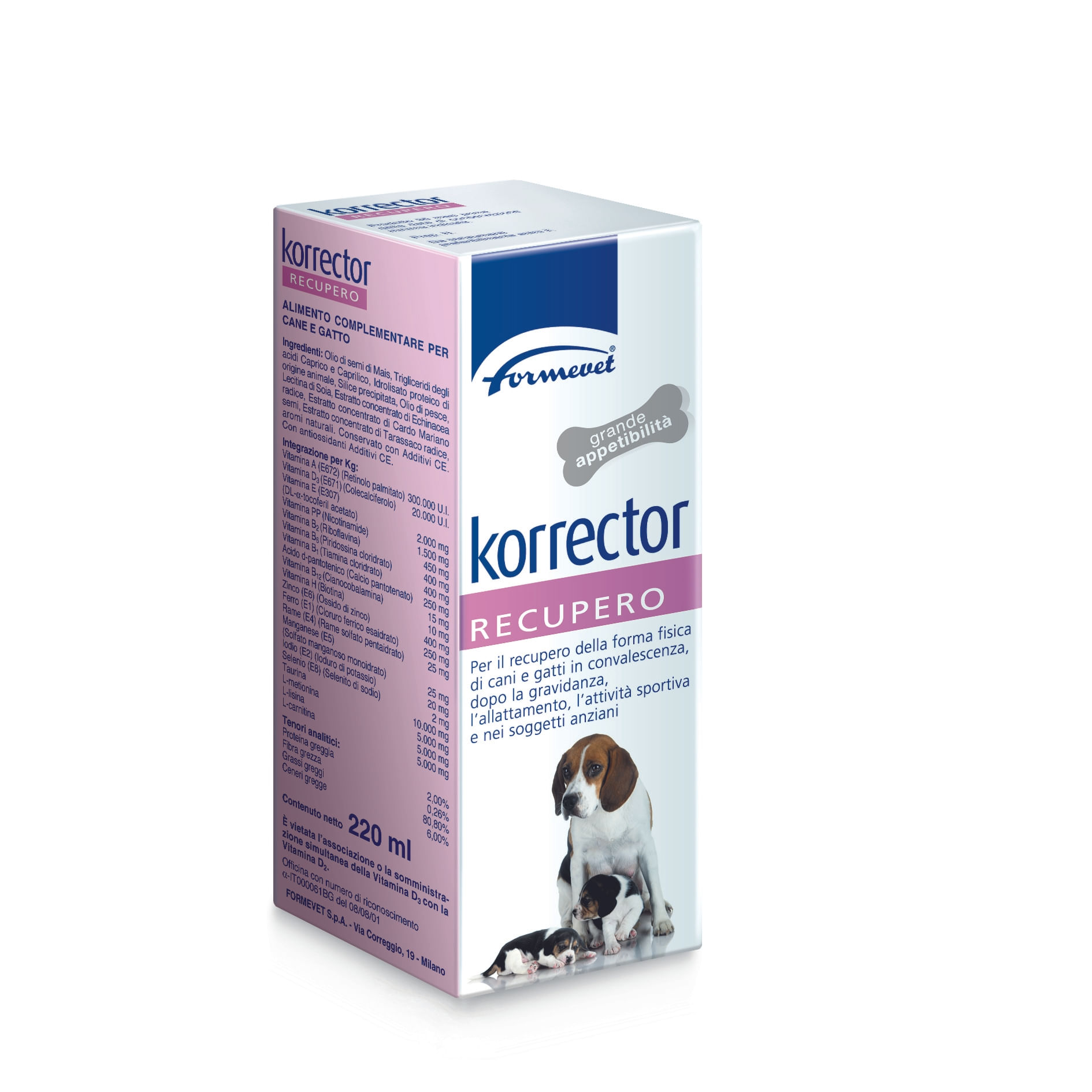 Korrector Recupero Alimento Complementare per Cane e Gatto
