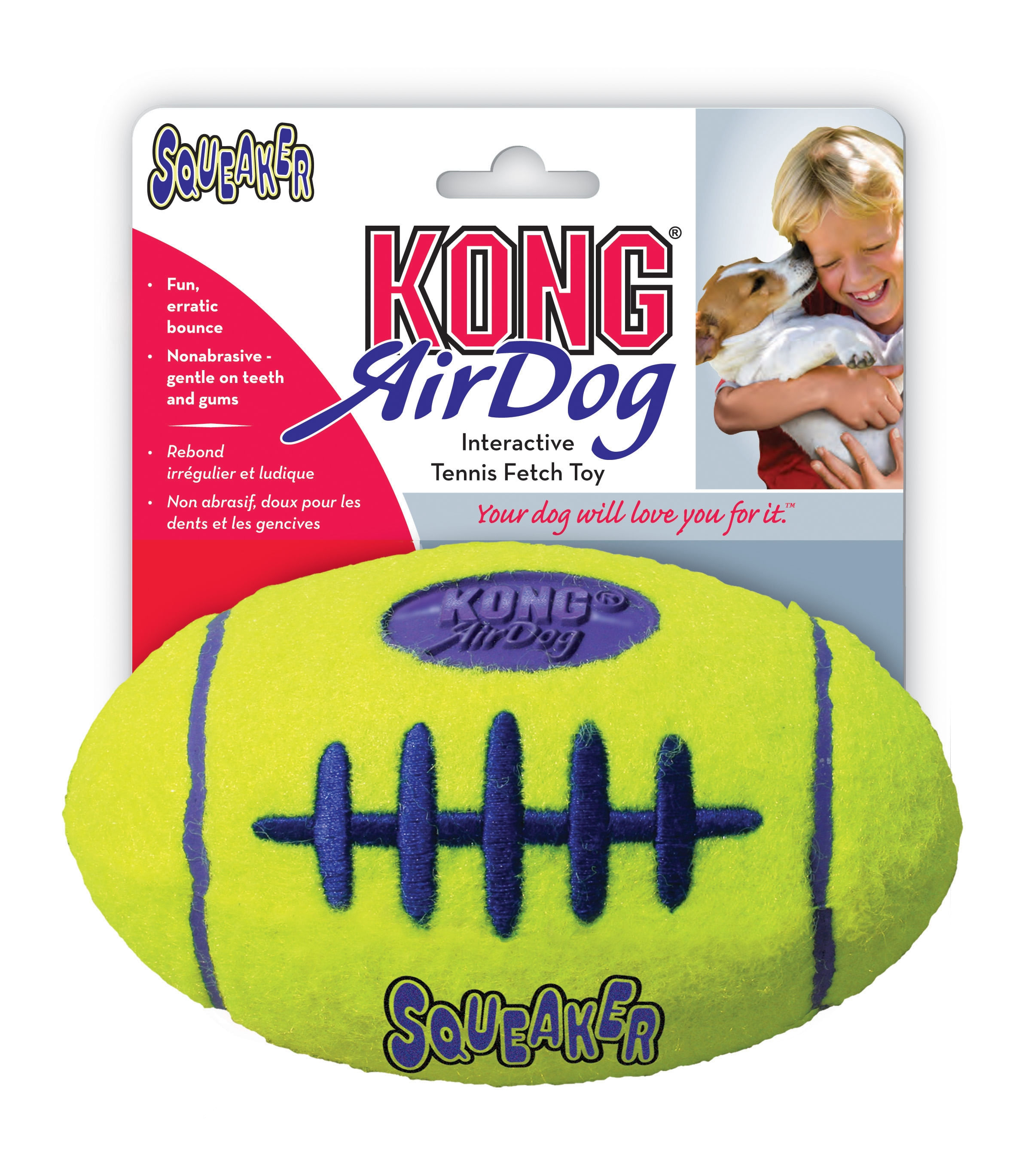 KONG Airdog Squeaker Football M