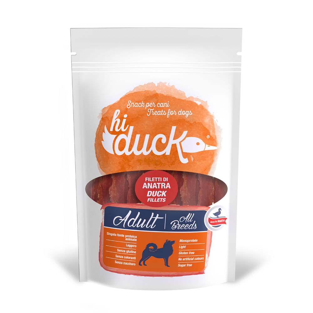 Hi Duck Snack Dog Filetti di Anatra 100G