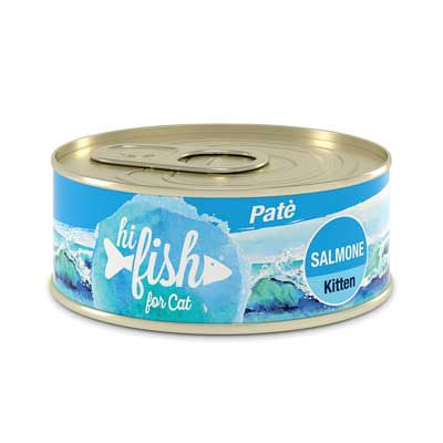Hi Fish Kitten Patè Lattina 85G SALMONE