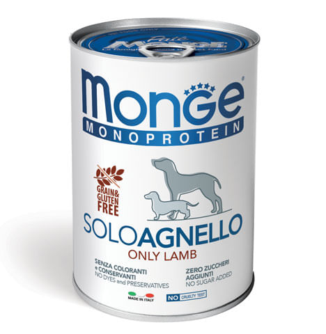 Monge Monoprotein Dog Lattina 400G AGNELLO