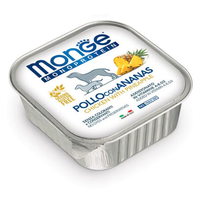 Monge Monoprotein Dog Vaschetta Multipack 24x150G POLLO CON ANANAS