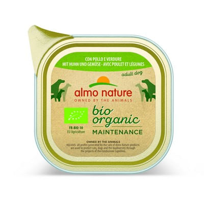 Almo Nature Bio Organic Maintenance Dog Vaschetta Multipack 32x100G POLLO E VERDURA