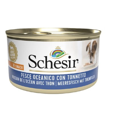 Schesir Dog Lattina Multipack 24x85G PESCE OCEANO E TONNO