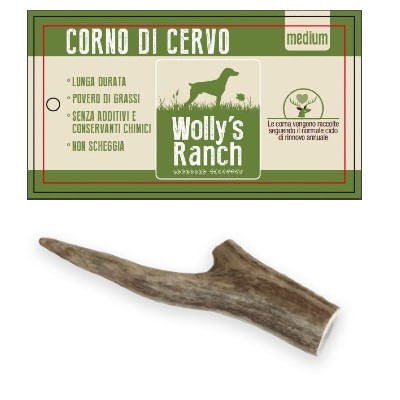 Wolly's Ranch Dog Snack Corno di Cervo M