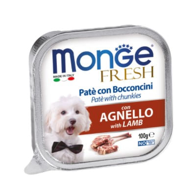 Monge Fresh Dog Vaschetta Multipack 32x100G AGNELLO