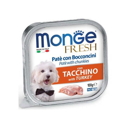Monge Fresh Dog Vaschetta Multipack 32x100G TACCHINO