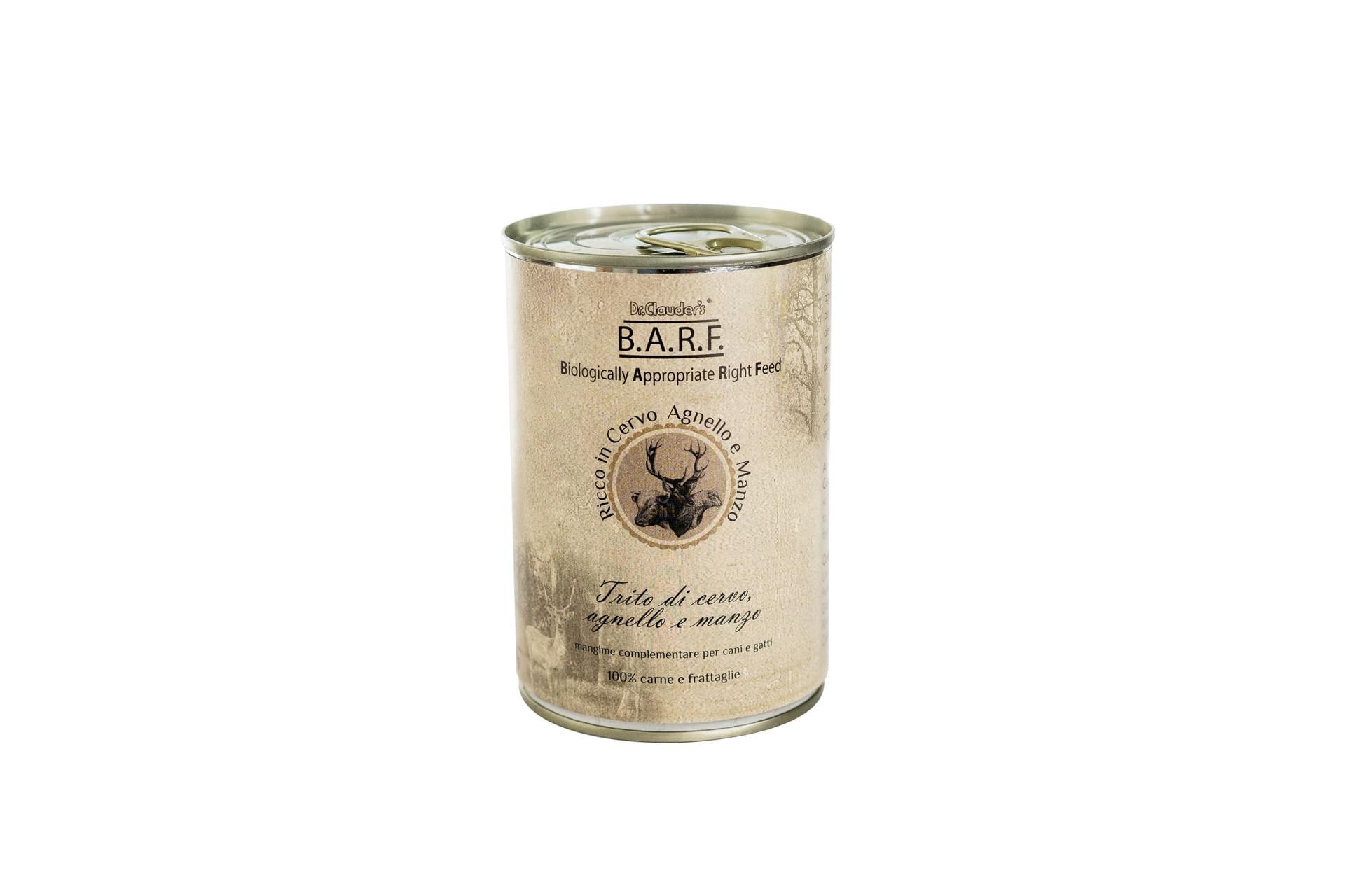 Dr.Clauder's B.A.R.F. Dog Lattina 400G CERVO AGNELLO E MANZO
