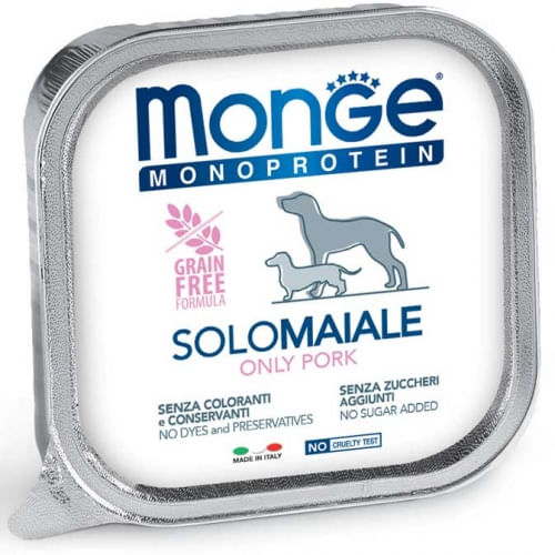 Monge Monoprotein SOLO Vaschetta Multipack 24x150G MAIALE