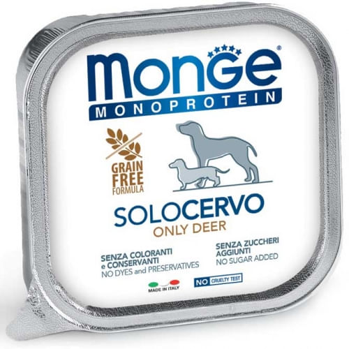 Monge Monoprotein SOLO Vaschetta Multipack 24x150G CERVO