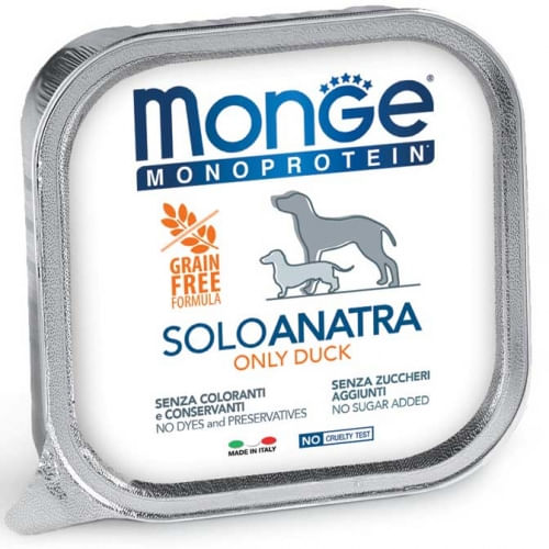 Monge Monoprotein SOLO Vaschetta Multipack 24x150G ANATRA