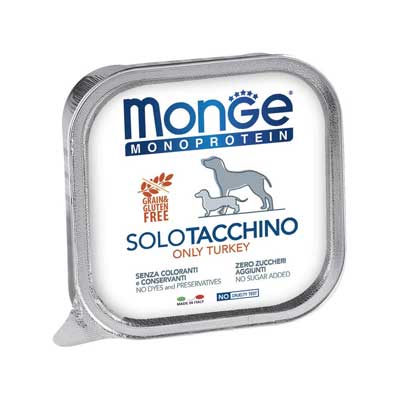 Monge Monoprotein Dog Vaschetta Multipack 24x150G TACCHINO