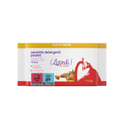 Lovedì Salviette Detergenti Pocket 12PZ OLIO DI ARGAN