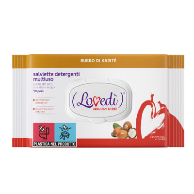Lovedì Salviette Detergenti Multiuso 30PZ BURRO DI KARITE'