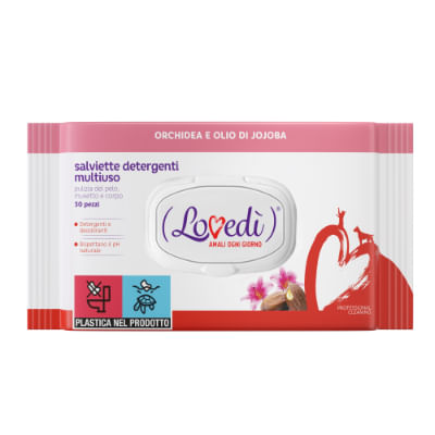 Lovedì Salviette Detergenti Multiuso 30PZ ORCHIDEA E OLIO DI JOJOBA
