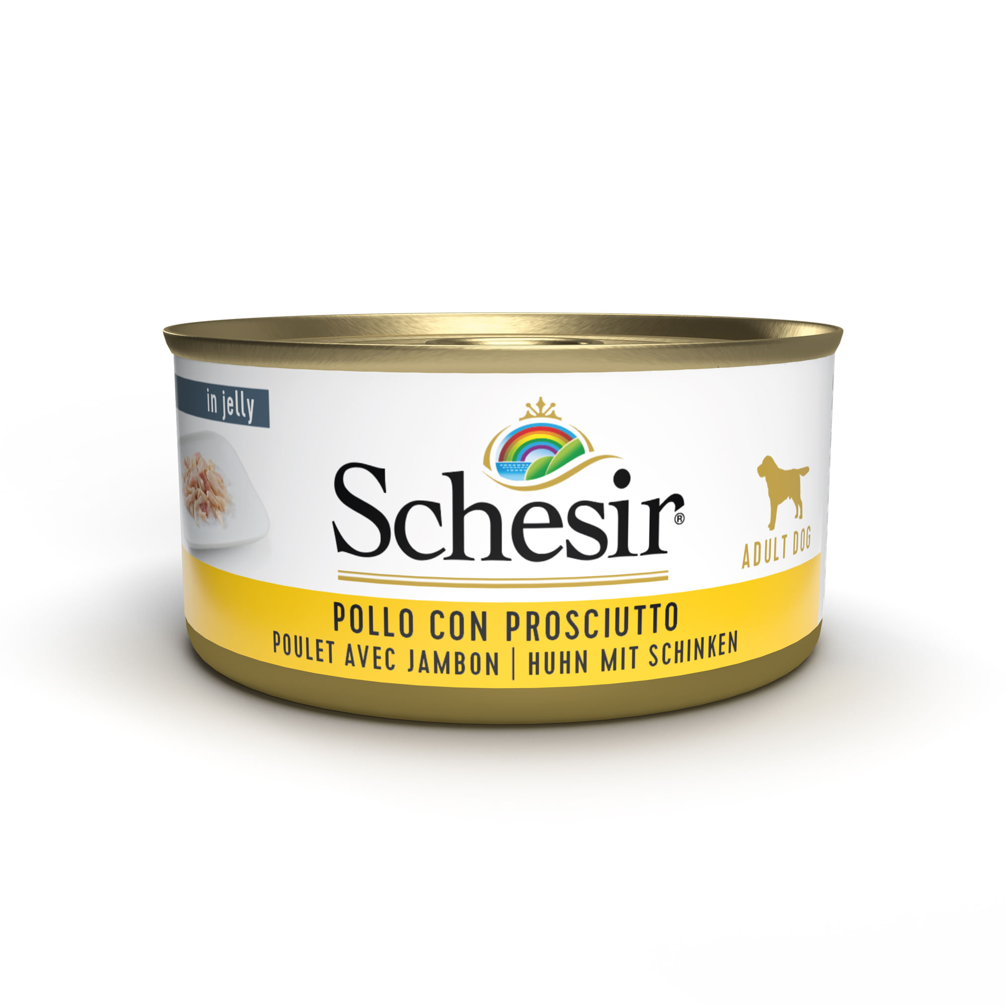 Schesir Dog Lattina Multipack 18x150G POLLO CON PROSCIUTTO