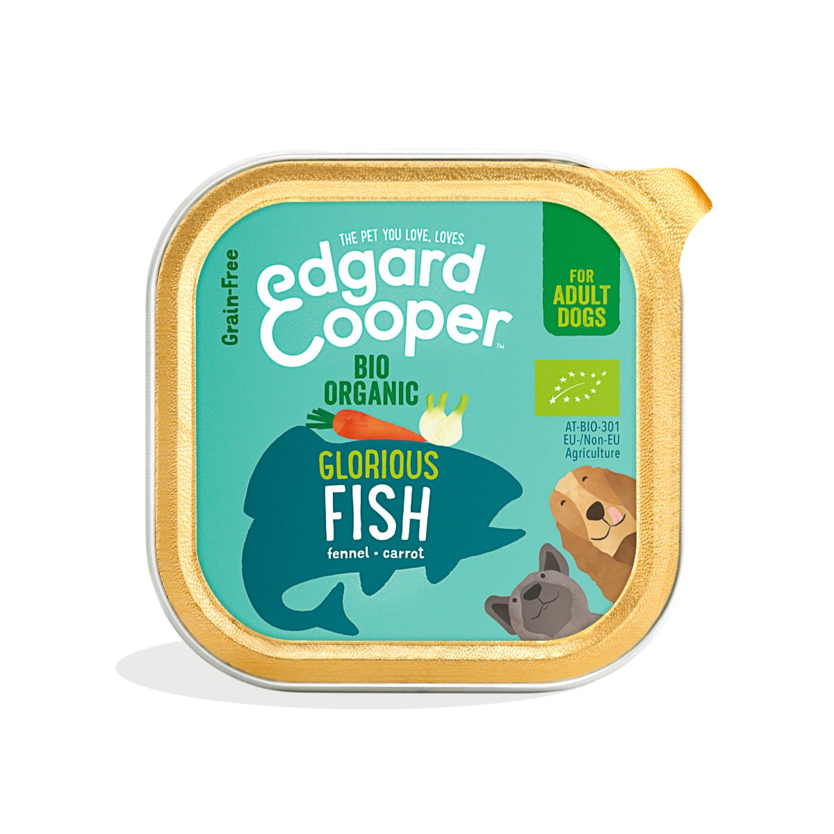 Edgard & Cooper Bio Organic Dog Vaschetta Multipack 17x100G PESCE