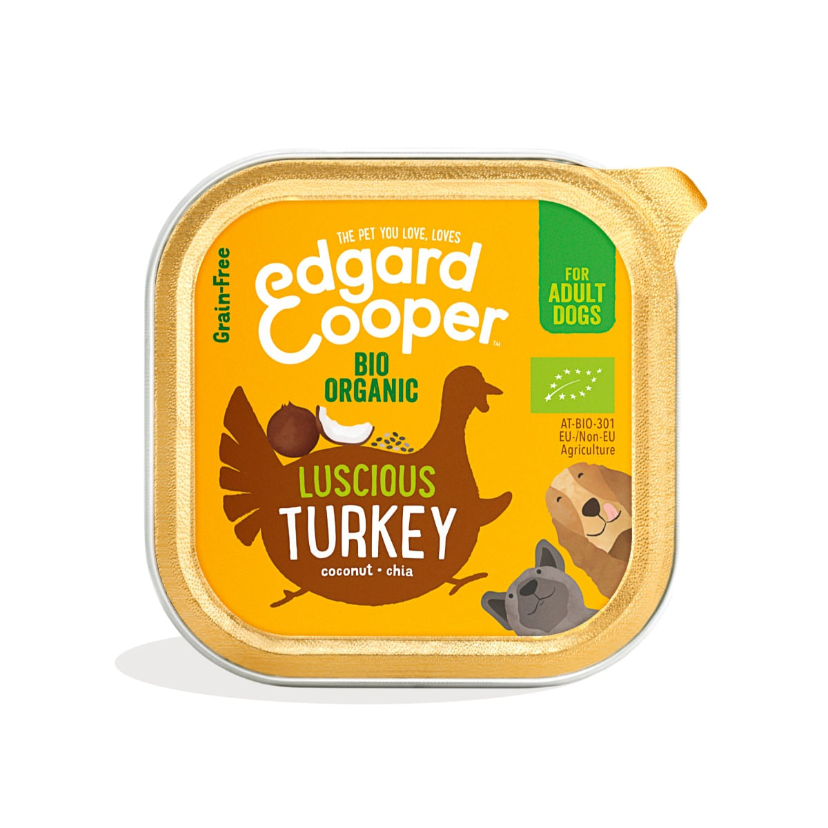 Edgard & Cooper Bio Organic Dog Vaschetta Multipack 17x100G TACCHINO