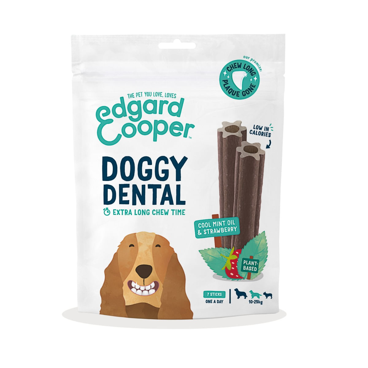 Edgard & Cooper Snack Doggy Dental Fragola Menta M