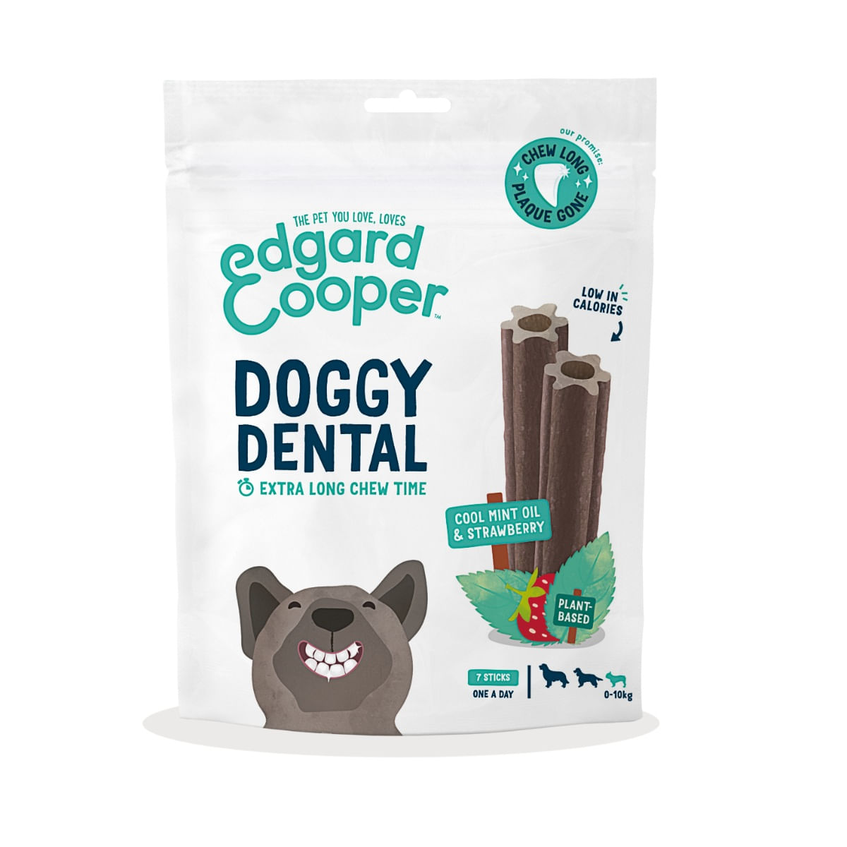 Edgard & Cooper Snack Doggy Dental Fragola Menta S