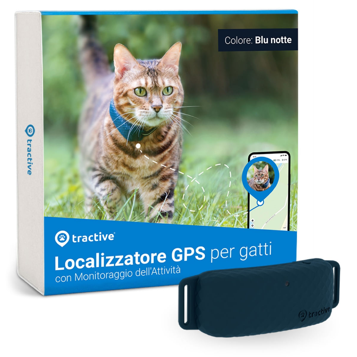 Tractive GPS per Gatto BLU NOTTE