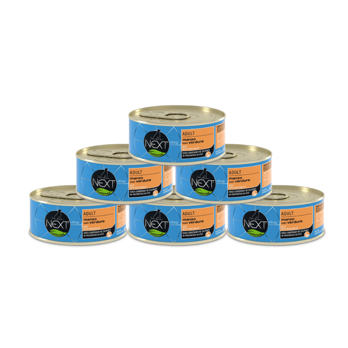 Next Natural Dog Lattina Multipack 6x90G MANZO CON VERDURE
