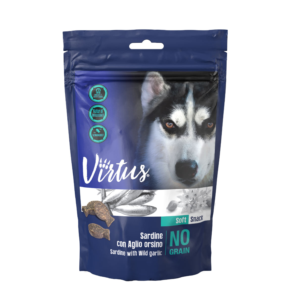 Virtus Dog Snack Soft 150G SARDINE CON AGLIO ORSINO