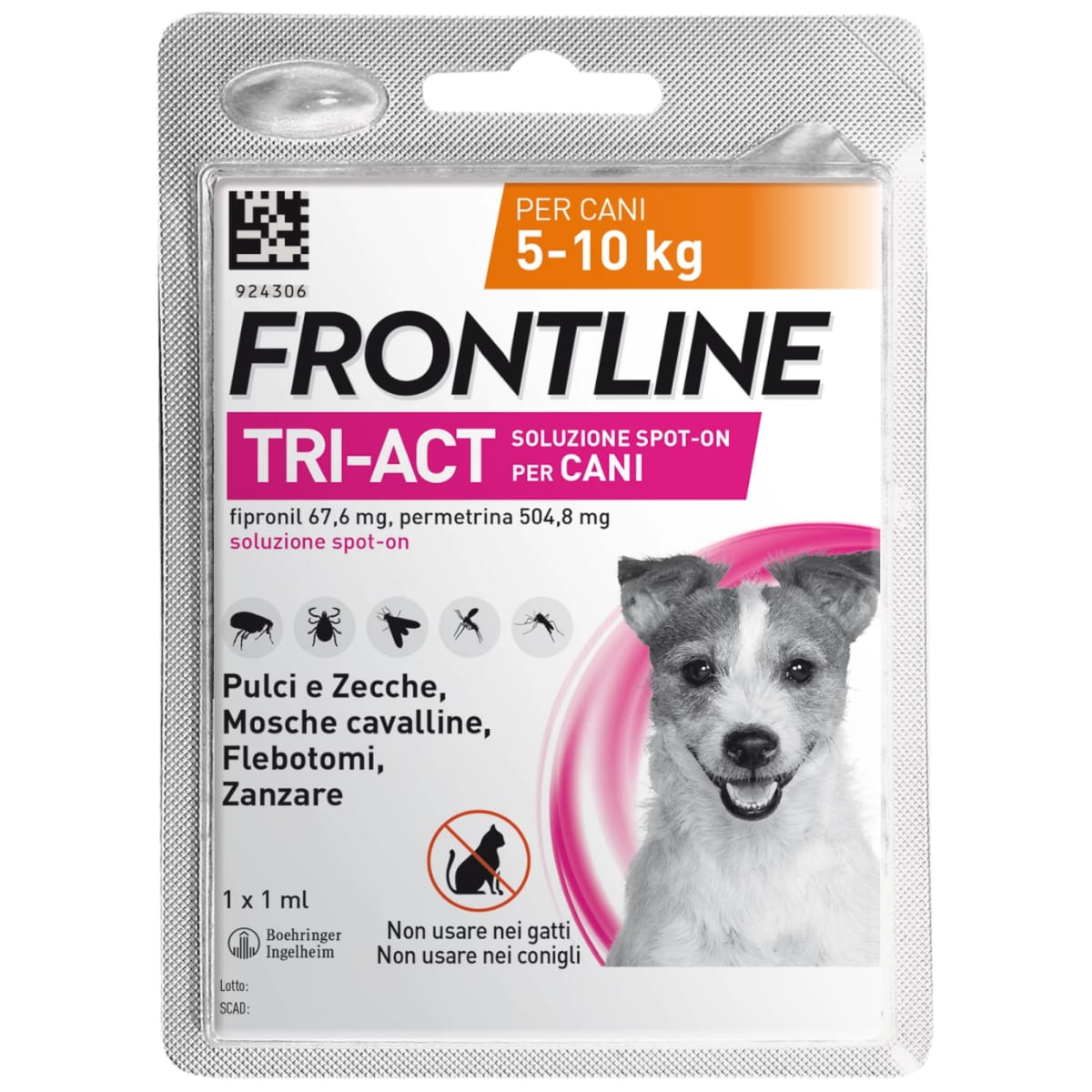 Frontline Tri-Act 5-10Kg 1 Pipetta 5-10KG