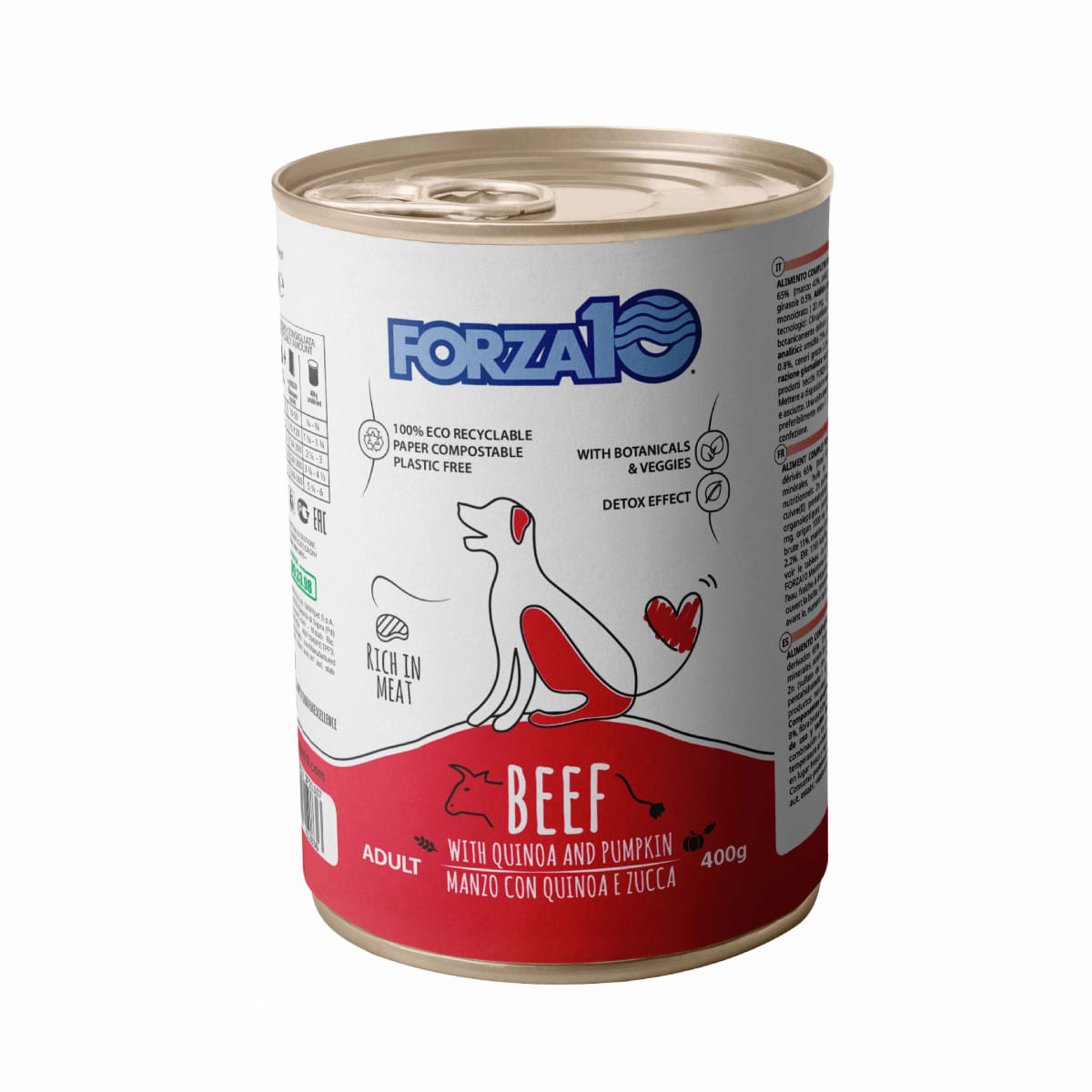 Forza10 Dog Lattina 400G MANZO QUINOA E ZUCCA
