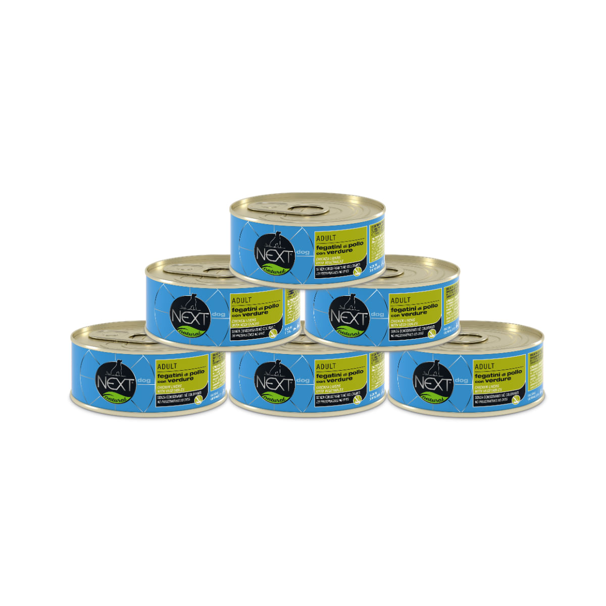 Next Natural Dog  Lattina Multipack 6x90G FEGATINI DI POLLO CON VERDURE