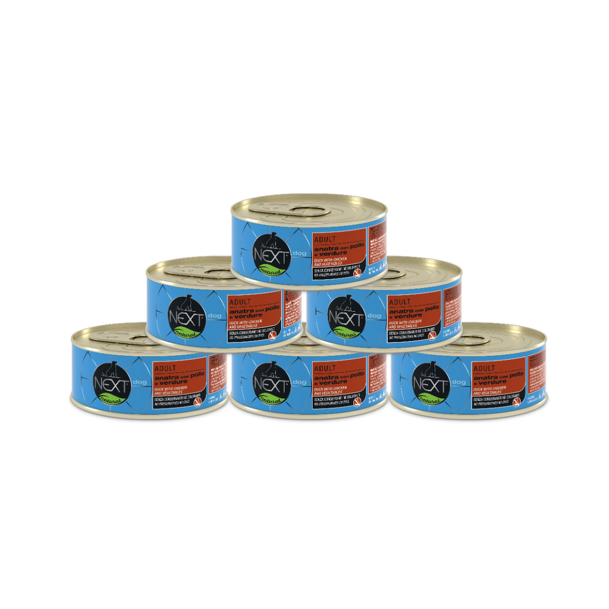 Next Natural Dog Lattina Multipack 6x90G ANATRA CON POLLO E VERDURE