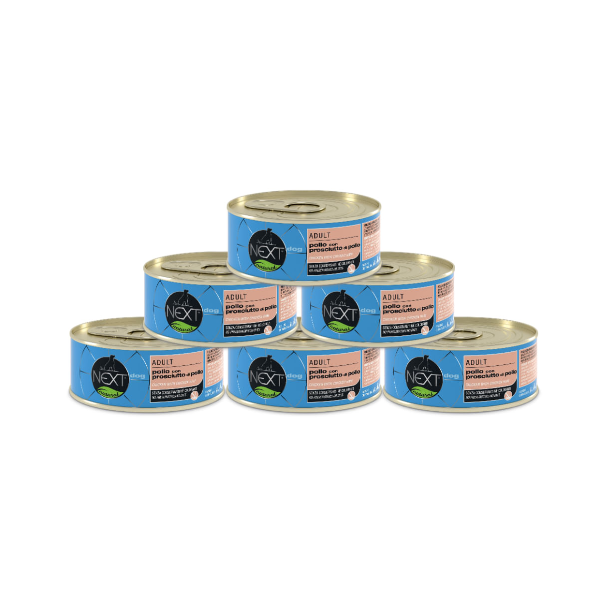 Next Natural Dog Lattina Multipack 6x90G POLLO CON PROSCIUTTO DI POLLO