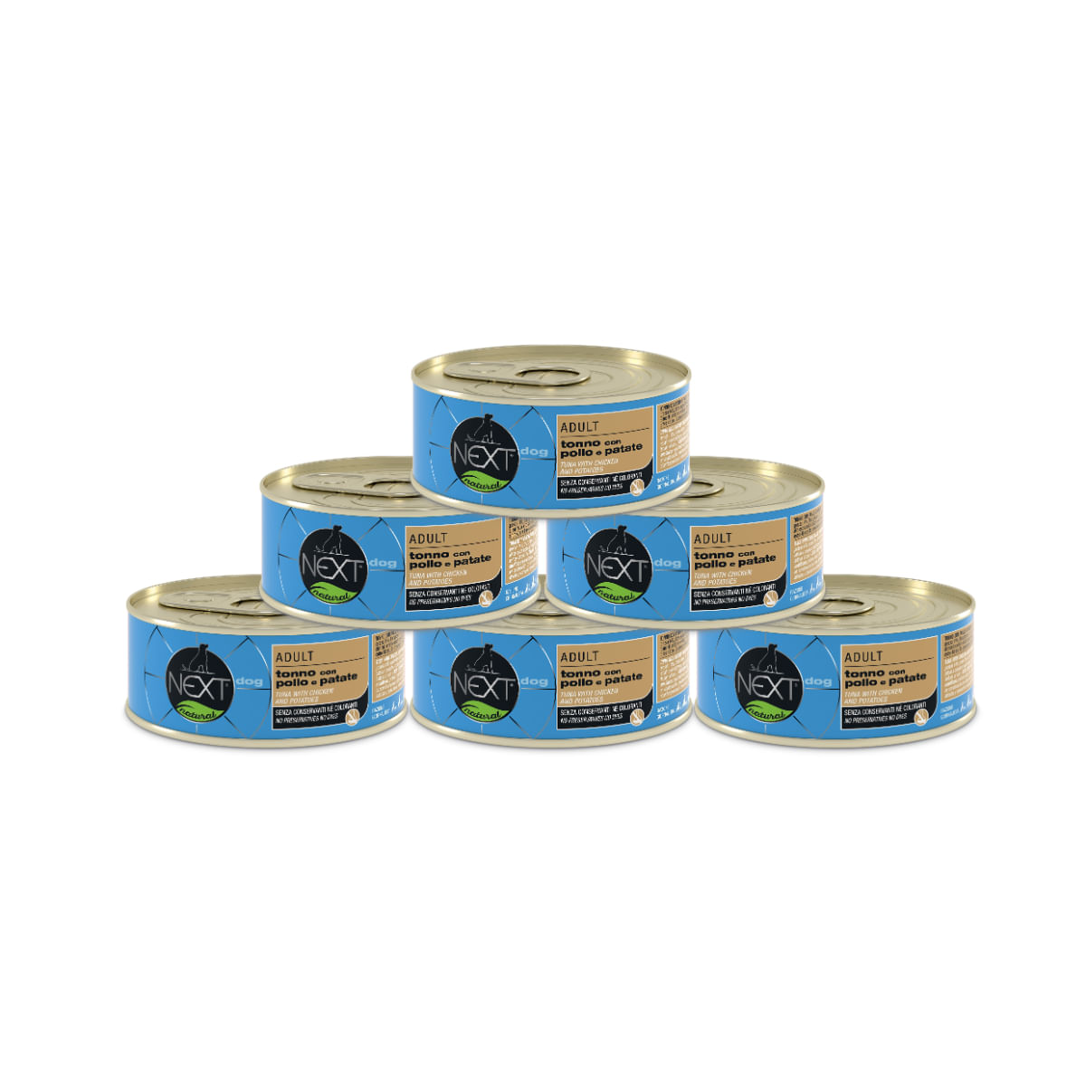 Next Natural Dog Lattina Multipack 6x90G TONNO CON POLLO E PATATE