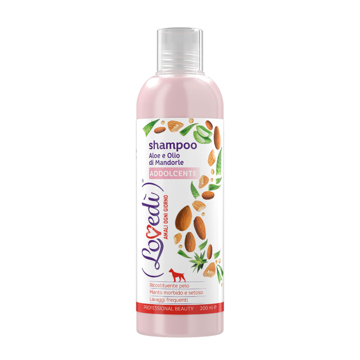 Shampoo per Cane Addolcente con Aloe e Olio di Mandorle 200ML