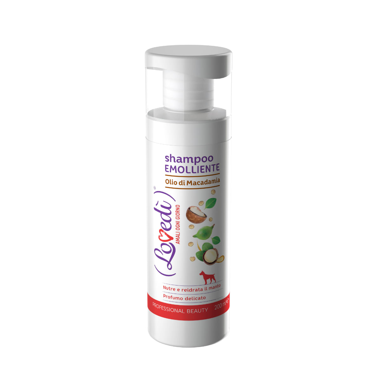 Lovedì Dog Shampoo Emolliente con Olio di Macadamia