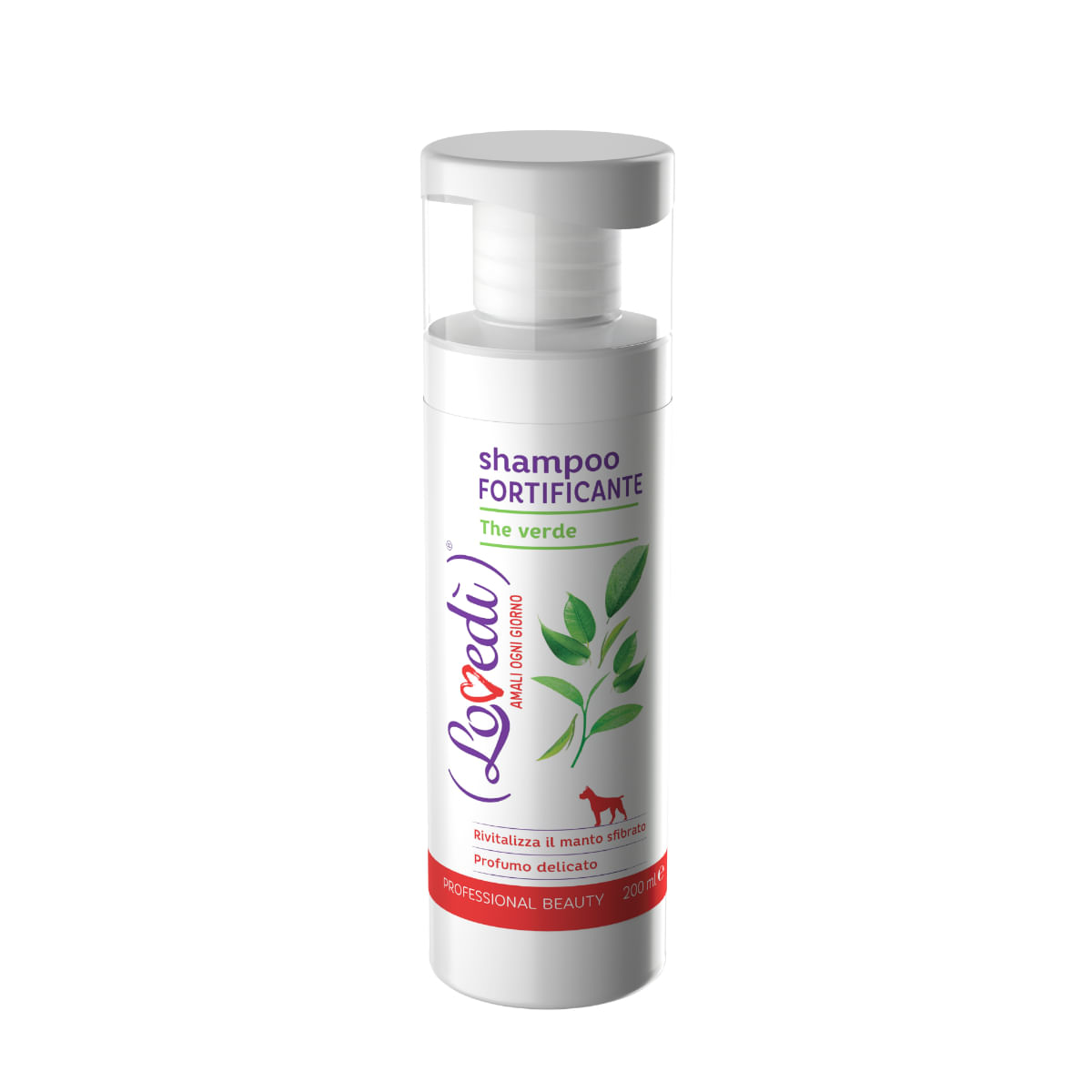 Lovedì Dog Shampoo Fortificante con con The Verde