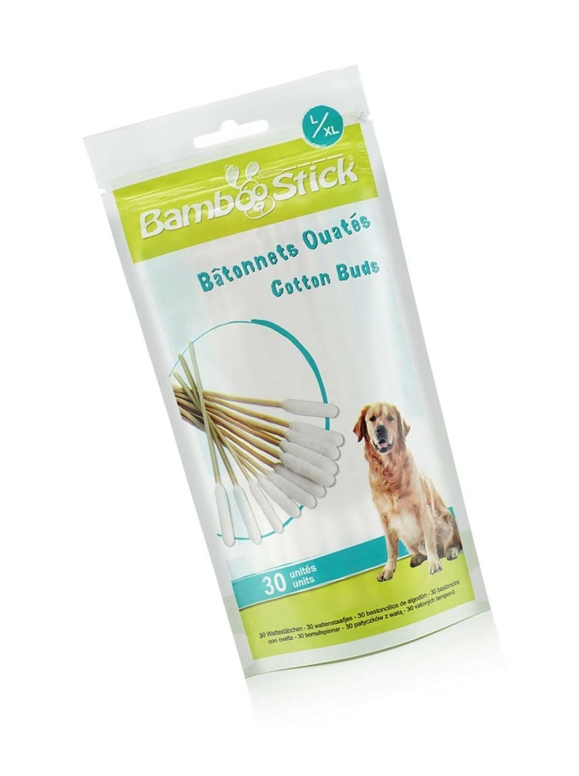 H3D Stick di Bamboo per Pulizia Orecchie Cane L-XL