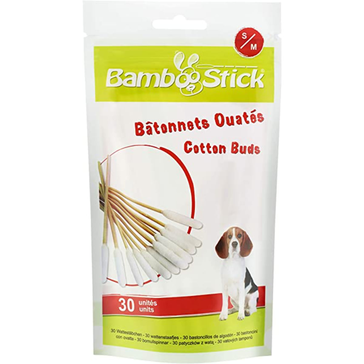H3D Stick di Bamboo per Pulizia Orecchie Cane S-M