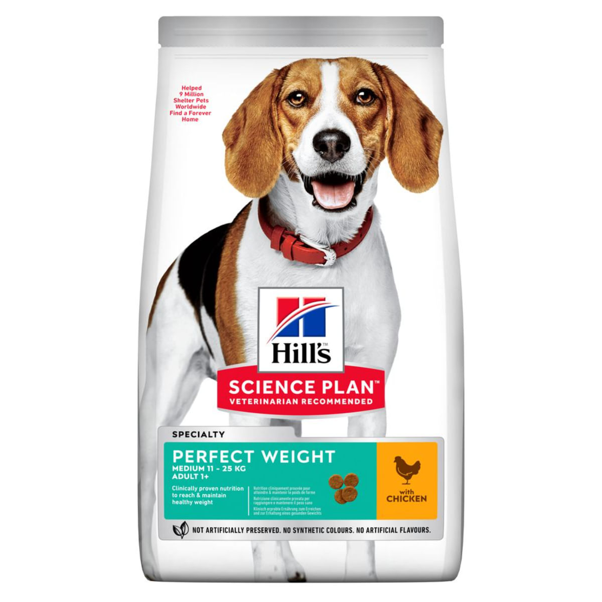 Hill's Science Plan Perfect Weight Medium Alimento per Cani con Pollo 12KG