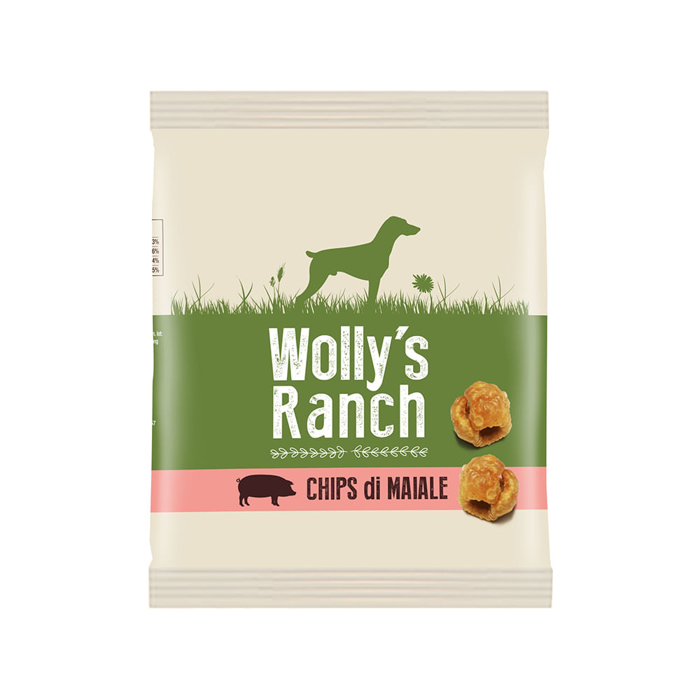 Wolly's Ranch Dog Snack Chips di Maiale