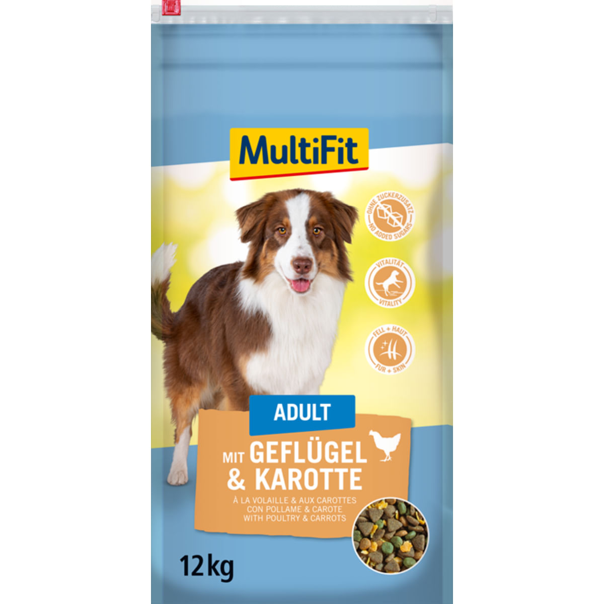 MultiFit Dog Adult con Pollame e Carote 12KG