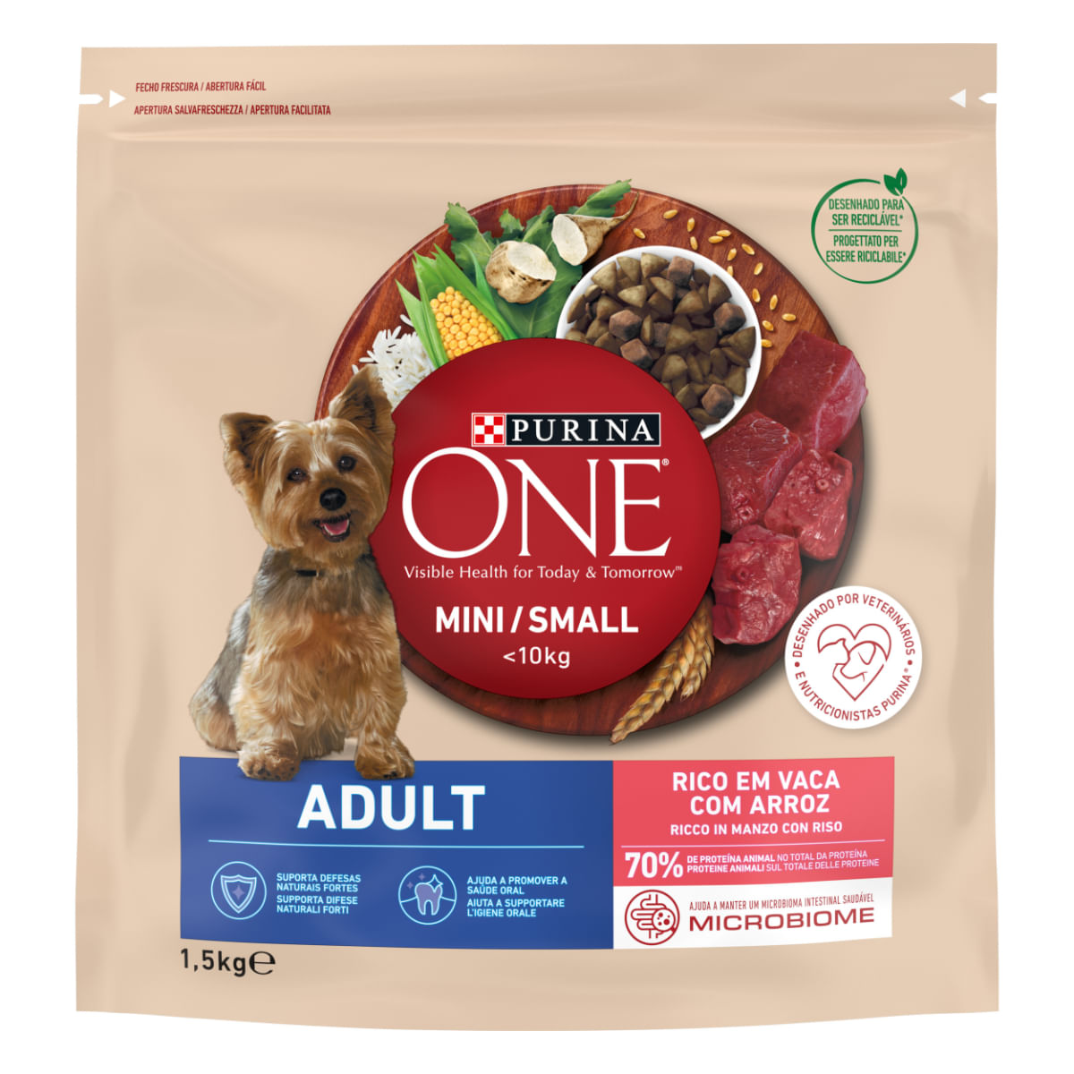 Purina One Cane Adult Mini Manzo e Riso 1.5KG