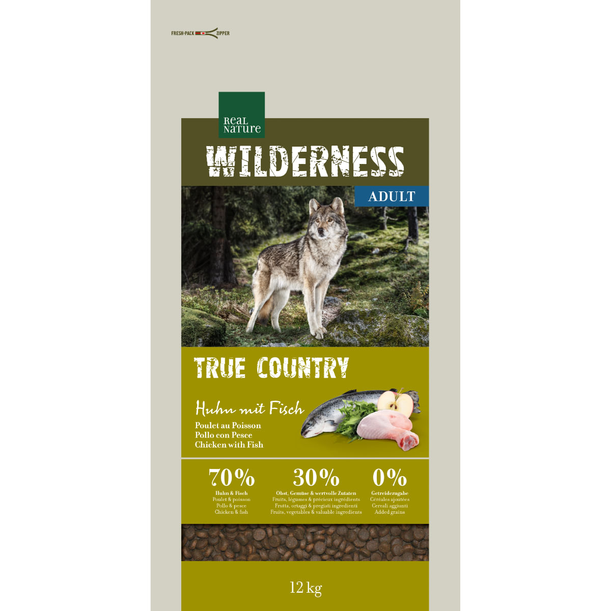 Real Nature Wilderness  Cane Adult True Country al Pollo e Pesce 12KG