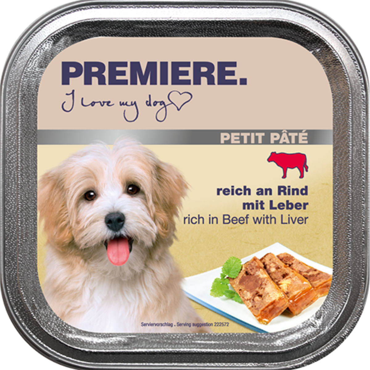 Premiere Petit Pate Dog Vaschetta Multipack 11x150G MANZO E FEGATO