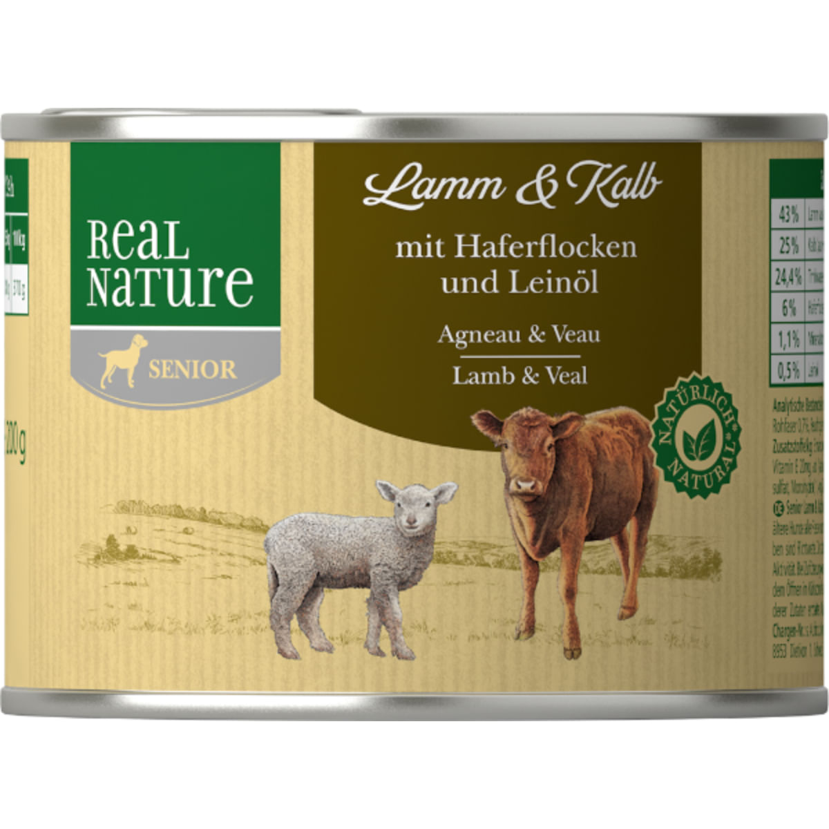 Real Nature Senior Lattina Multipack 6x200G AGNELLO E VITELLO