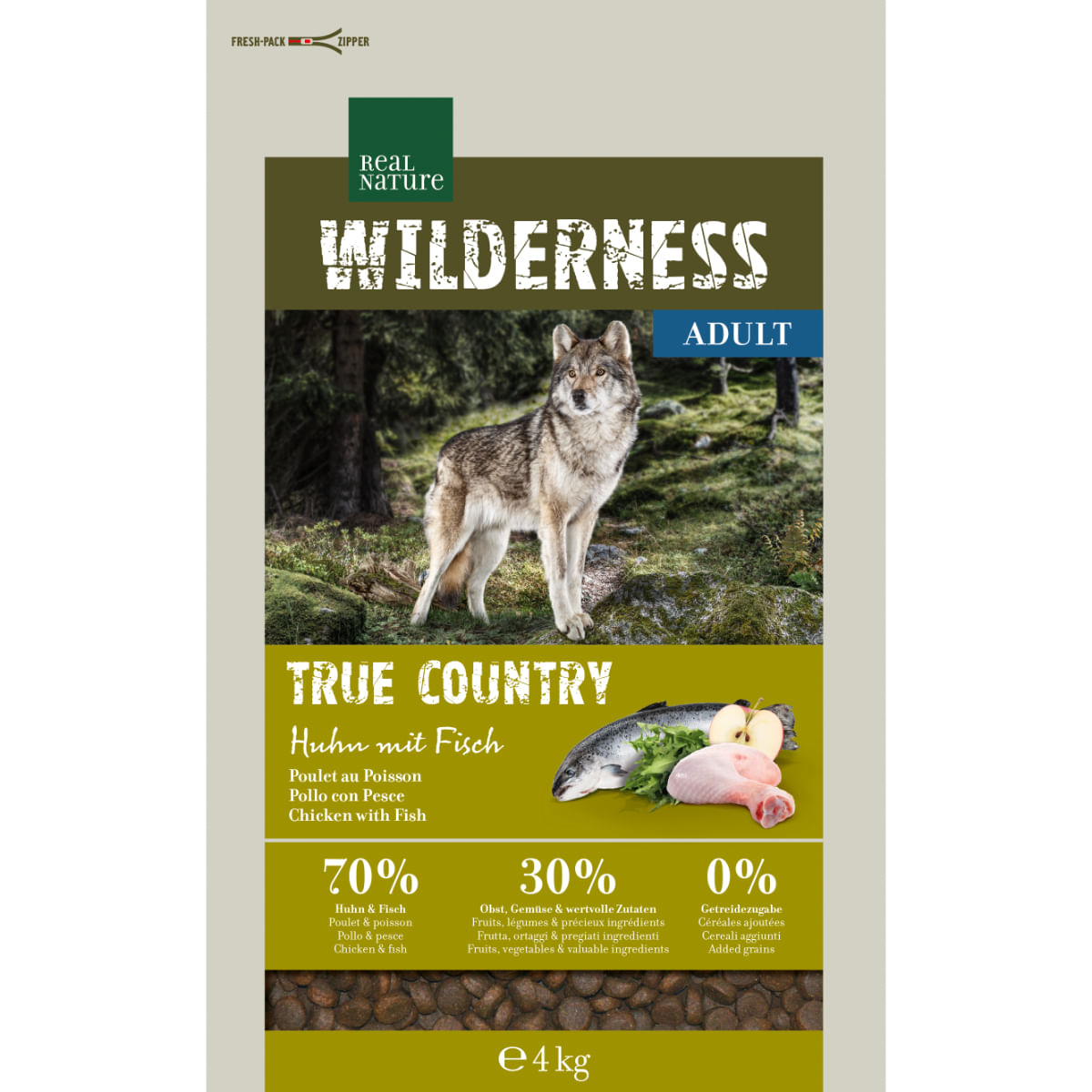 Real Nature Wilderness  Cane Adult True Country al Pollo e Pesce 4KG