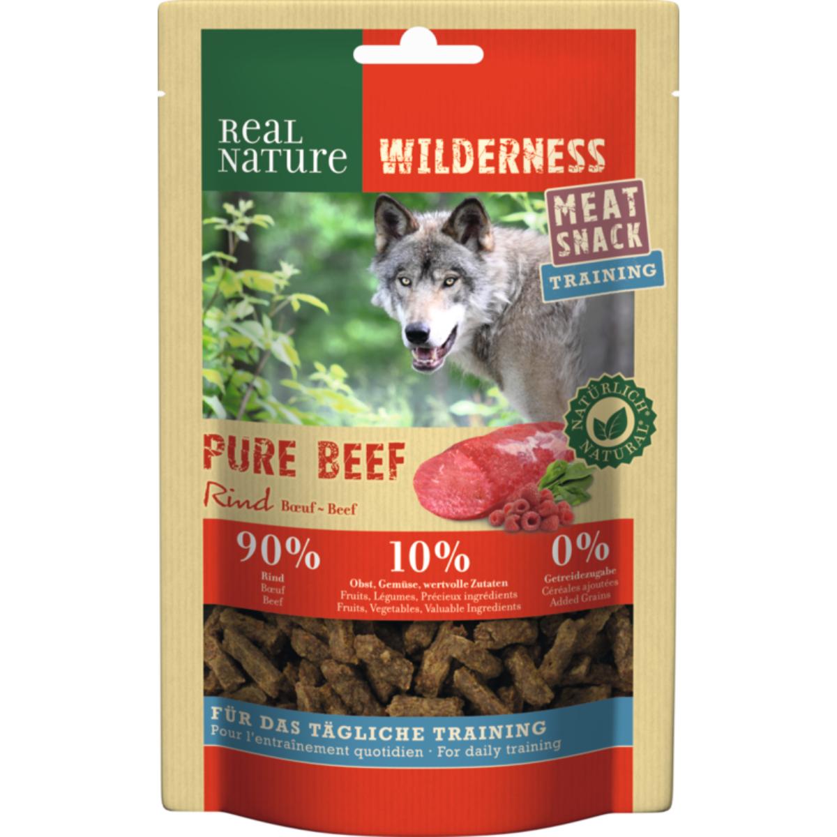 Real Nature Wilderness Dog Meat Snack Training 150G MANZO