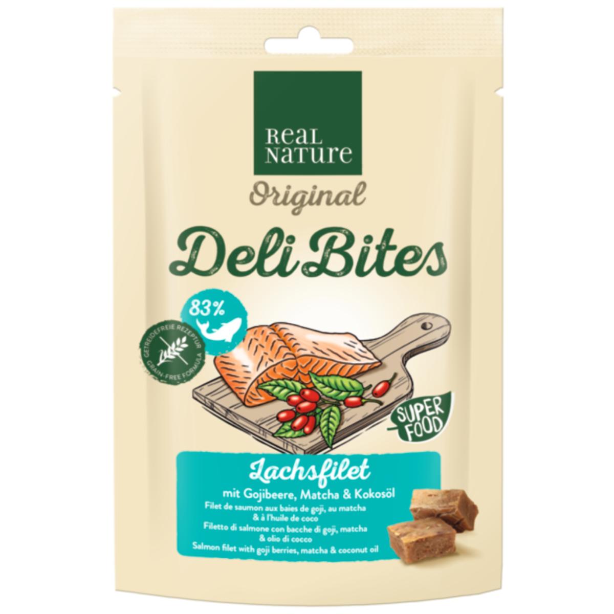 Real Nature Original Dog Snack Deli Bites 150G SALMONE